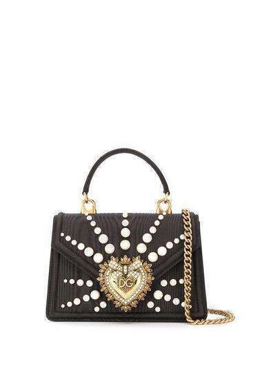 Dolce & Gabbana маленькая сумка Moiré Devotion с вышивкой BB6711AJ672