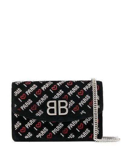 Balenciaga кошелек с логотипом BB на цепочке 5615079JAFN