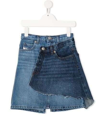Diesel Kids джинсовая юбка с прорезями