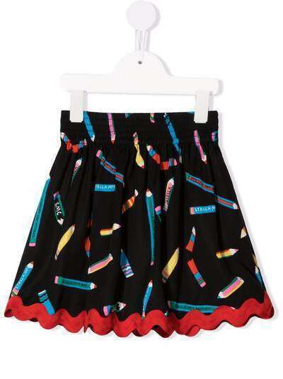 Stella McCartney Kids расклешенная юбка с принтом