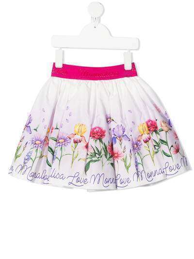 Monnalisa юбка с цветочным принтом