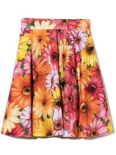 Dolce & Gabbana Kids юбка А-силуэта с цветочным принтом