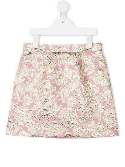 Dolce & Gabbana Kids парчовая мини-юбка