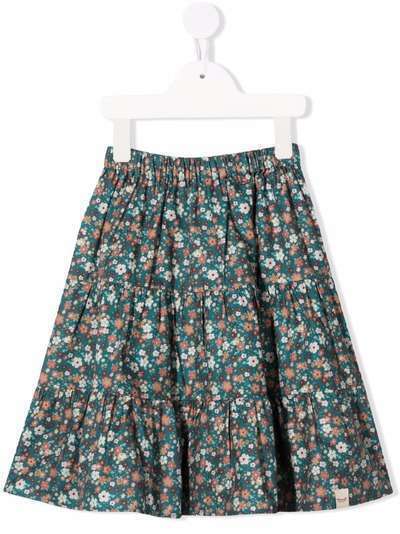 COCO AU LAIT ярусная юбка с цветочным принтом