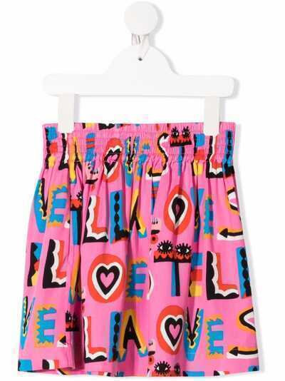 Stella McCartney Kids юбка с логотипом