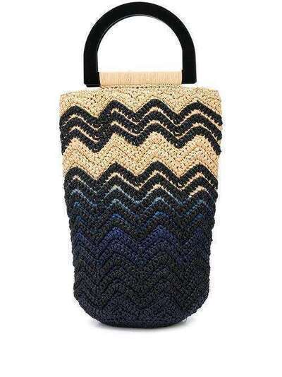 M Missoni плетеная сумка-ведро в стиле колор-блок 2DX000102V0009