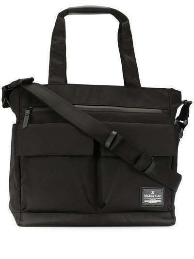 Makavelic сумка-тоут с карманами и логотипом 312010201BK