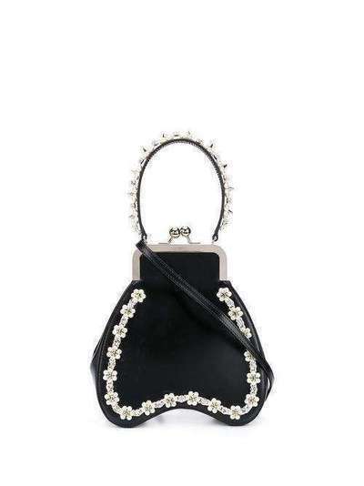 Simone Rocha сумка-тоут с кристаллами и заклепками BAG80TB0740BLACKPEARL