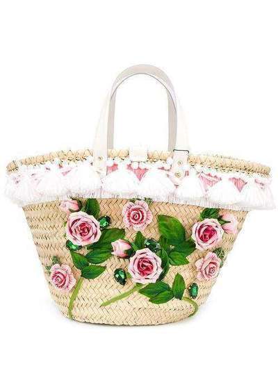 Dolce & Gabbana сумка-тоут Kendra с цветочной аппликацией BB5888AX371