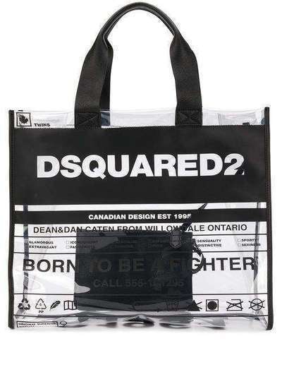 Dsquared2 прозрачная сумка-тоут с логотипом SPW002235702583