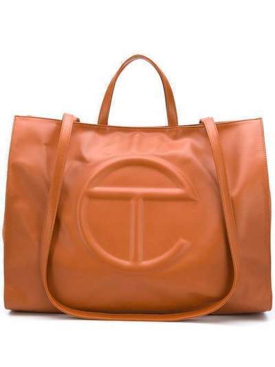 Telfar logo embossed tote bag TF012TNL