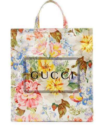 Gucci сумка-тоут с цветочным принтом и логотипом 575140GZ2A0