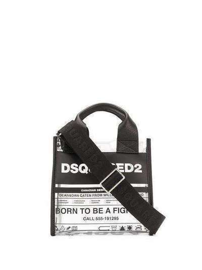 Dsquared2 прозрачная сумка-тоут с принтом SPW002435702583