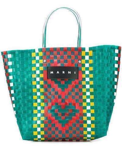 Marni Market плетеная сумка-тоут с логотипом SHMH0002A3RF081