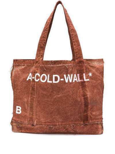 A-COLD-WALL* сумка-тоут с эффектом потертости и принтом CW999SXX