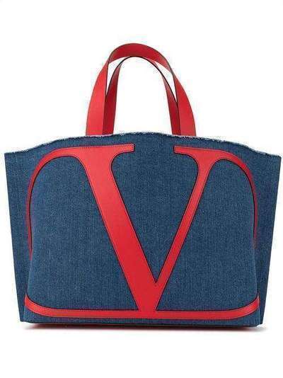 Valentino пляжная сумка Valentino Garavani с логотипом VLogo SW2B0E69QJR