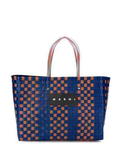 Marni Market плетеная сумка-тоут с логотипом SHMH005A01RF081