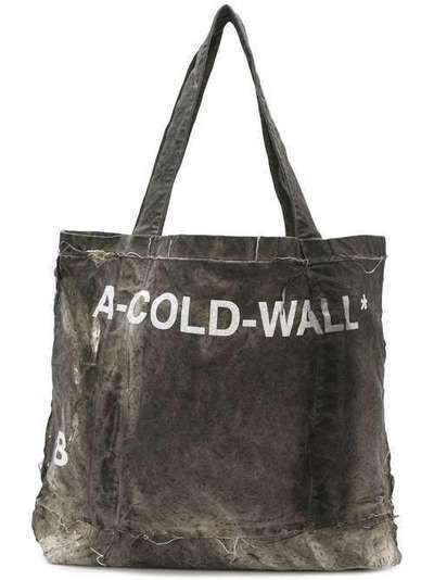 A-COLD-WALL* сумка-шоппер с логотипом и эффектом потертости CT1