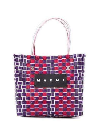 Marni Market плетеная сумка-тоут с открытым верхом SHMH006A00RF081