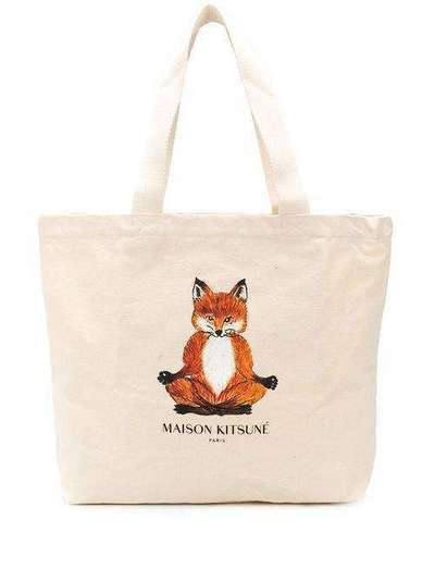 Maison Kitsuné парусиновая сумка-тоут Yoga Fox EU05119WW0030