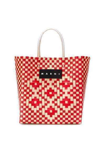 Marni Market плетеная сумка-тоут с логотипом SHMH0002A2RF081