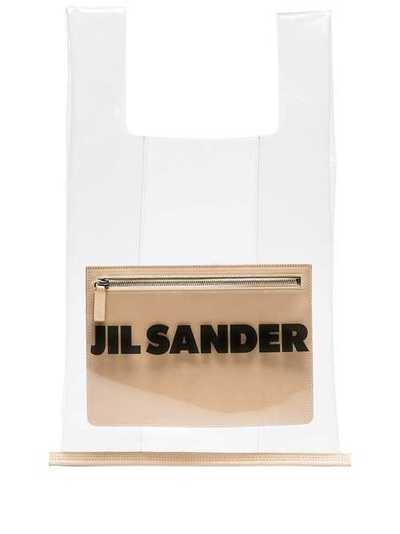 Jil Sander прозрачная сумка-шоппер с логотипом JSPO850290WOB31004000