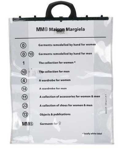 Mm6 Maison Margiela прозрачная сумка-тоут S63WC0001PS386
