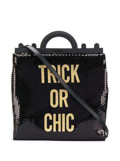 Moschino сумка-тоут Trick Or Chic с пайетками A74938224