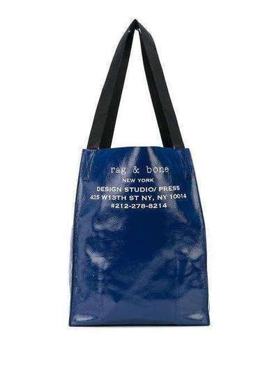 Rag & Bone сумка-шопер с логотипом WHH19H10009V00BLUE