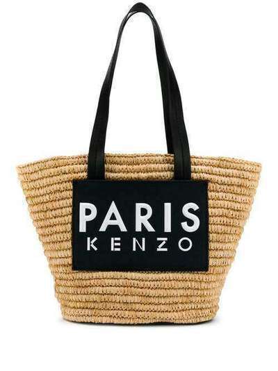 Kenzo соломенная сумка-тоут с логотипом F952SA500B09