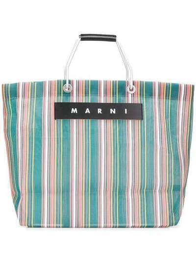Marni Market плетеная сумка-тоут в полоску