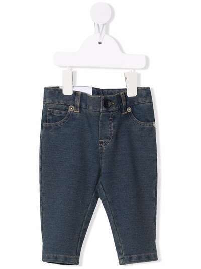 DONDUP KIDS прямые джинсы с нашивкой-логотипом