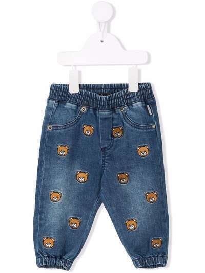 Moschino Kids джинсы с вышивкой Teddy Bear