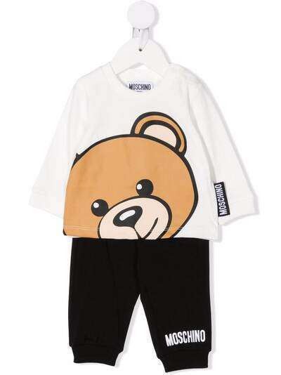 Moschino Kids комплект из толстовки и брюк Teddy Bear