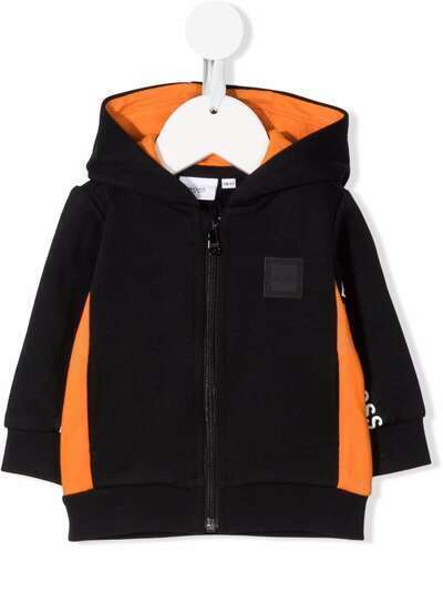 BOSS Kidswear куртка в стиле колор-блок с нашивкой-логотипом