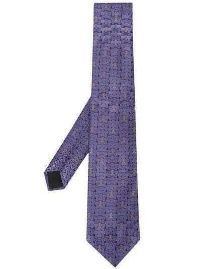 LANVIN галстук с геометричным узором 28734