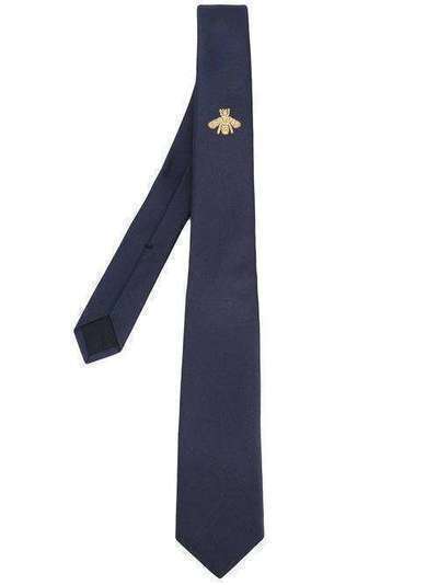 Gucci галстук с вышивкой пчелы 4546584E647