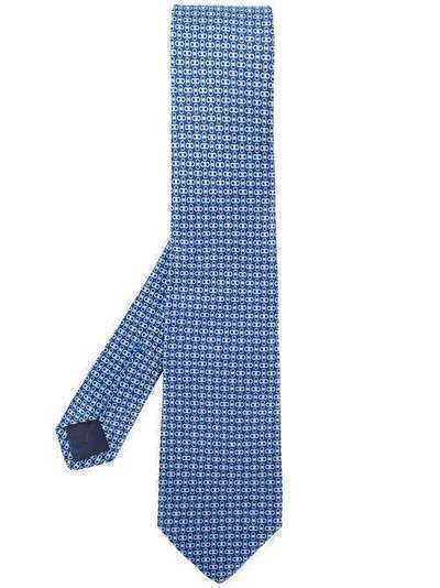 Salvatore Ferragamo галстук с принтом 'Gancio' 682002