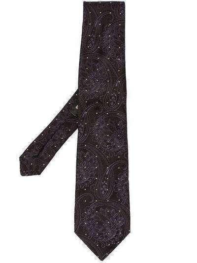Etro жаккардовый галстук с цветочным узором 120263076