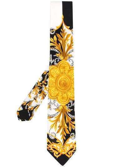 Versace галстук с принтом Acanthus
