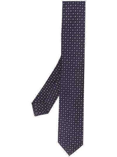 Barba галстук с геометричным принтом 403203
