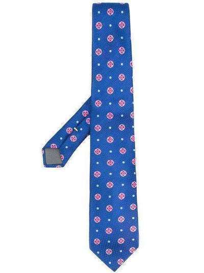 Canali галстук с цветочным принтом 18HJ02634