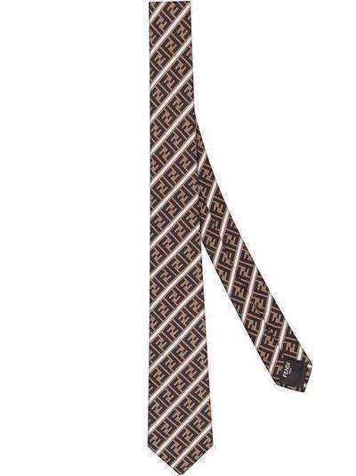 Fendi галстук в полоску с логотипом FF FXC023AAQX