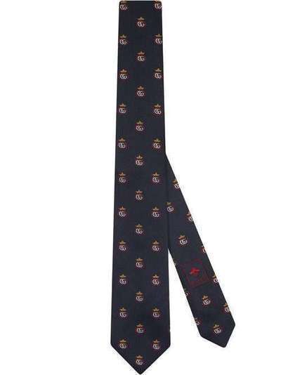 Gucci галстук с узором Double G Crown 6240544E002
