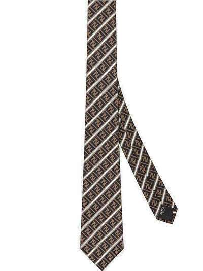 Fendi галстук в полоску с логотипом FF FXC160AAQX