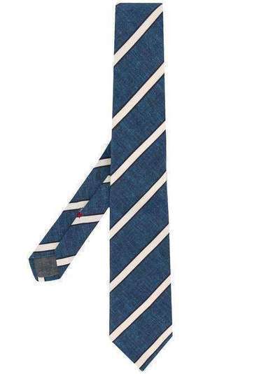 Brunello Cucinelli галстук в диагональную полоску MQ8360018CA391