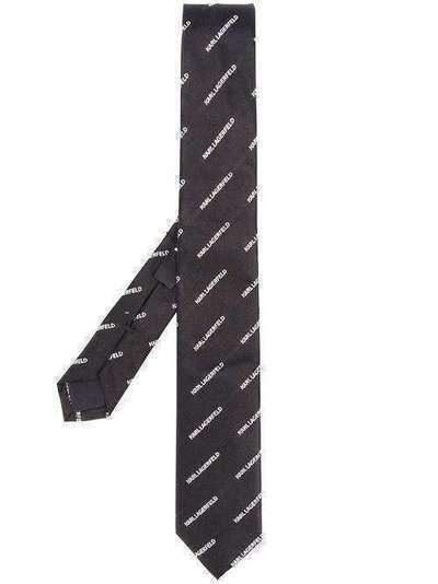 Karl Lagerfeld галстук с вышитым логотипом KL200043990