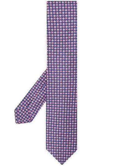 Kiton галстук с геометричным принтом C03G5204