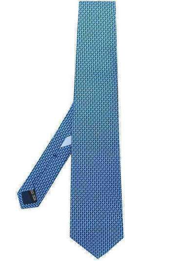 Salvatore Ferragamo галстук с принтом Gancio 692889