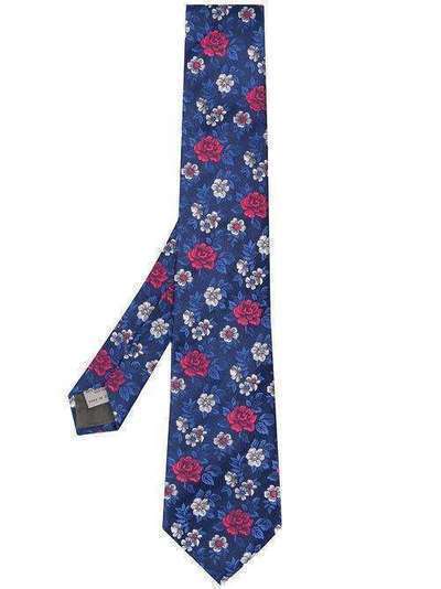 Canali галстук с цветочным принтом 18HJ02578